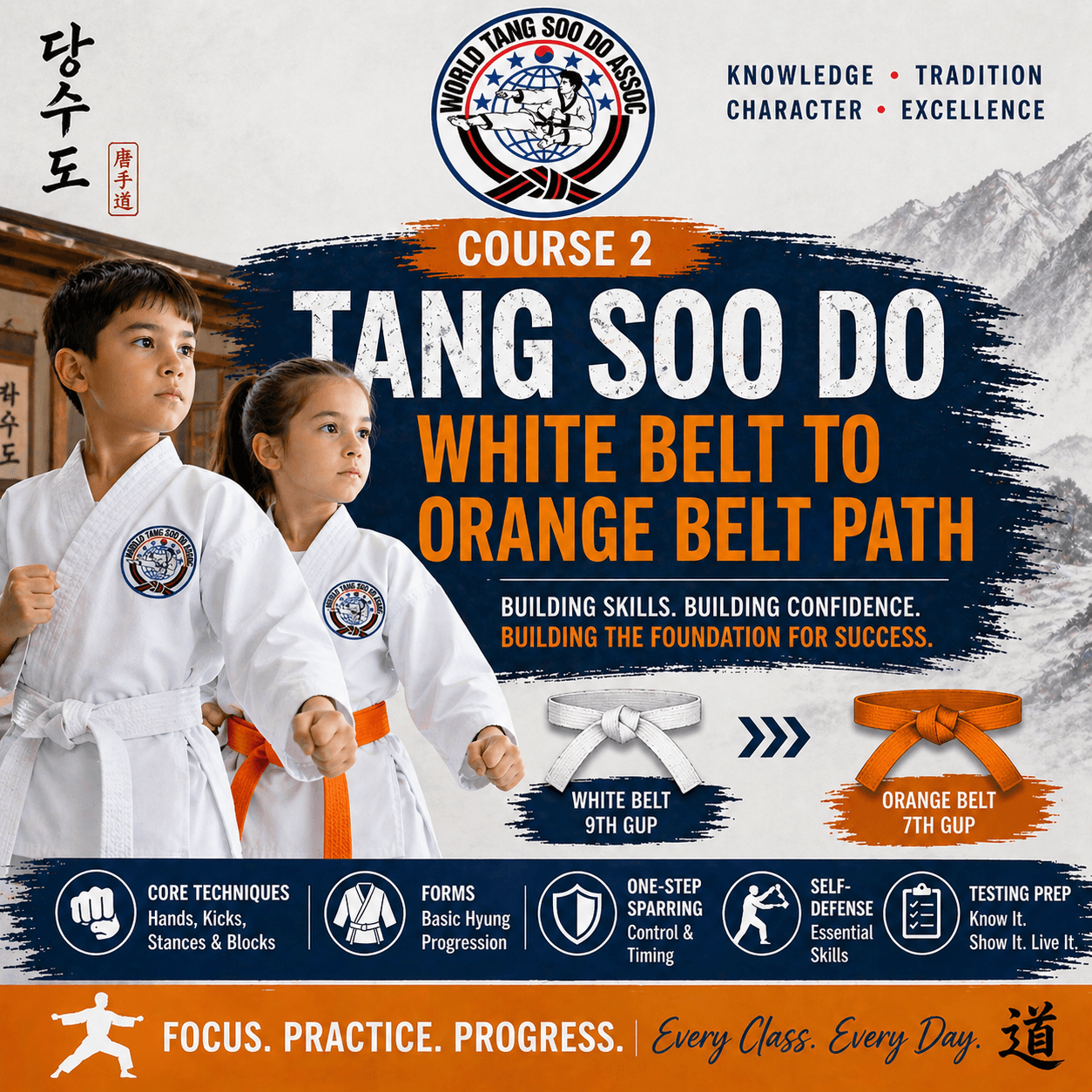 White Belt to Orange Belt